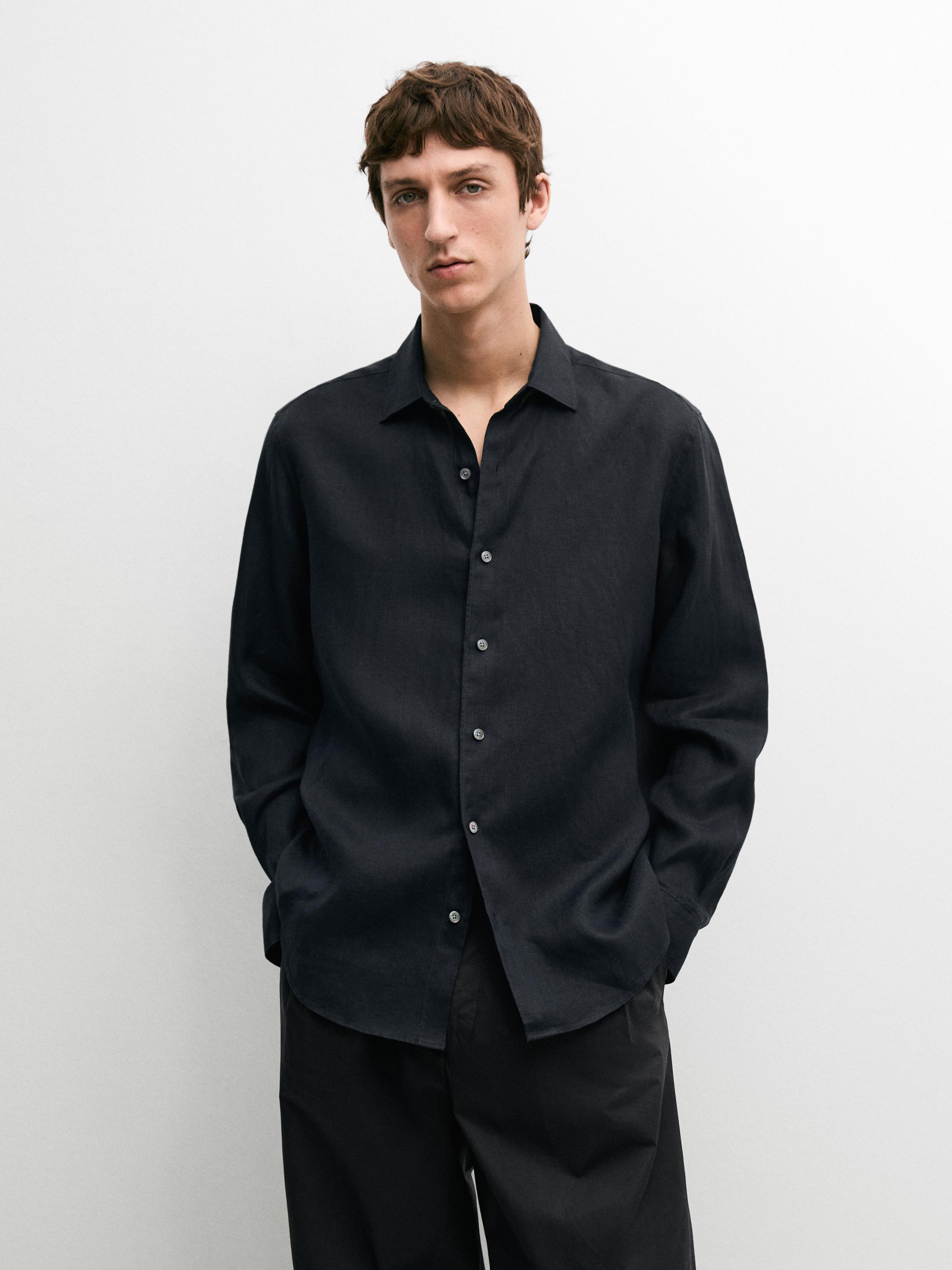 Extra fine regular fit linen shirt